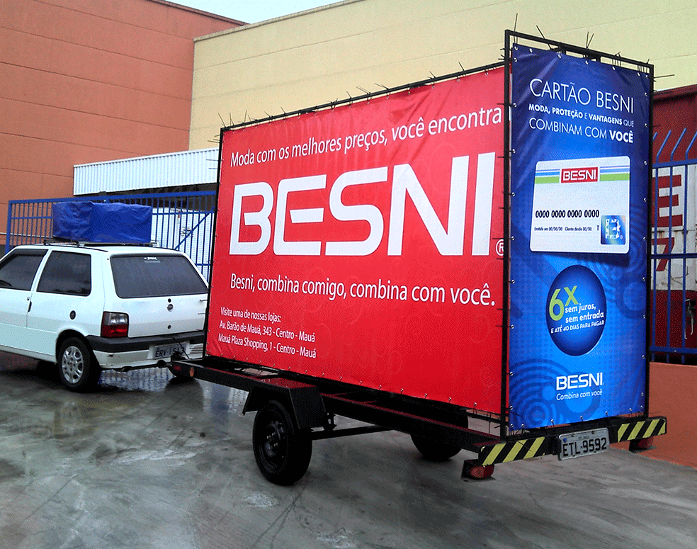Carro de som para Loja Besni